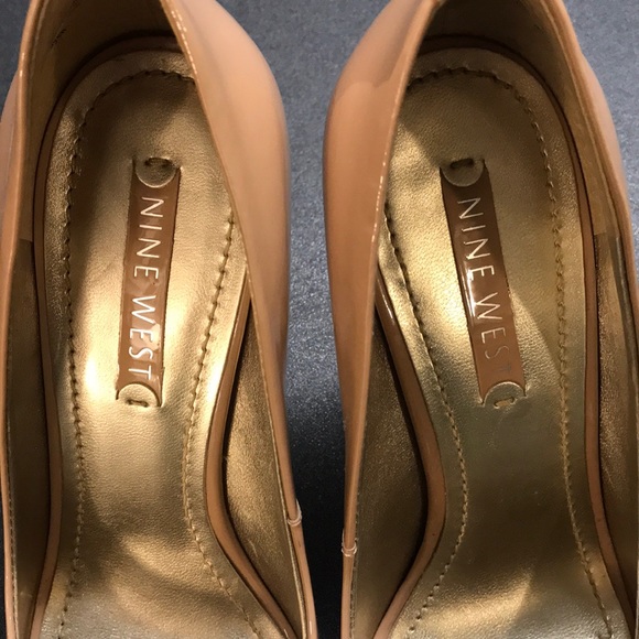 Nine West Nude Peep Toe Pumps - Picture 5 of 6